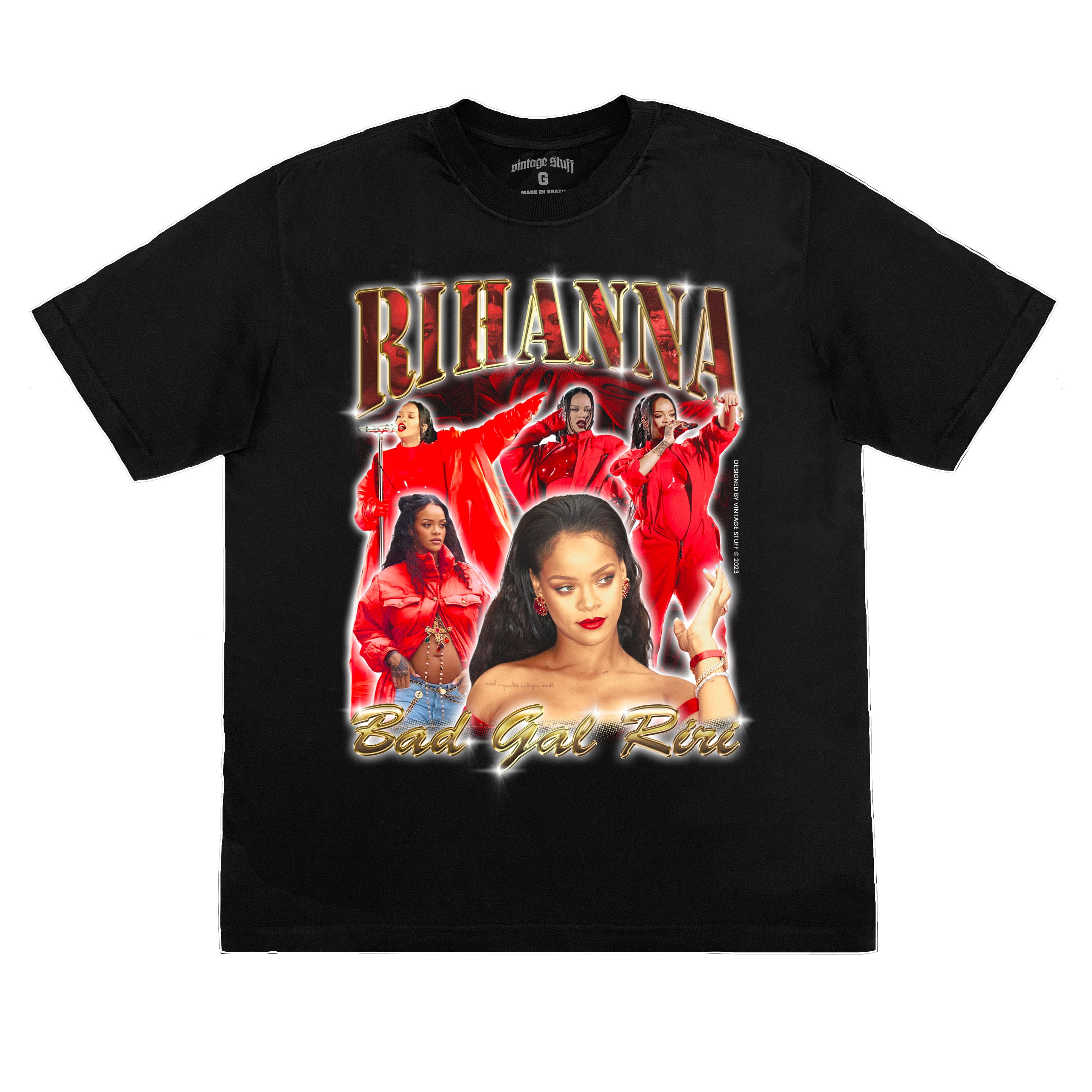 Camiseta Algodão Unissex Tshirt Rihanna 90s Vintage Graphic Tee